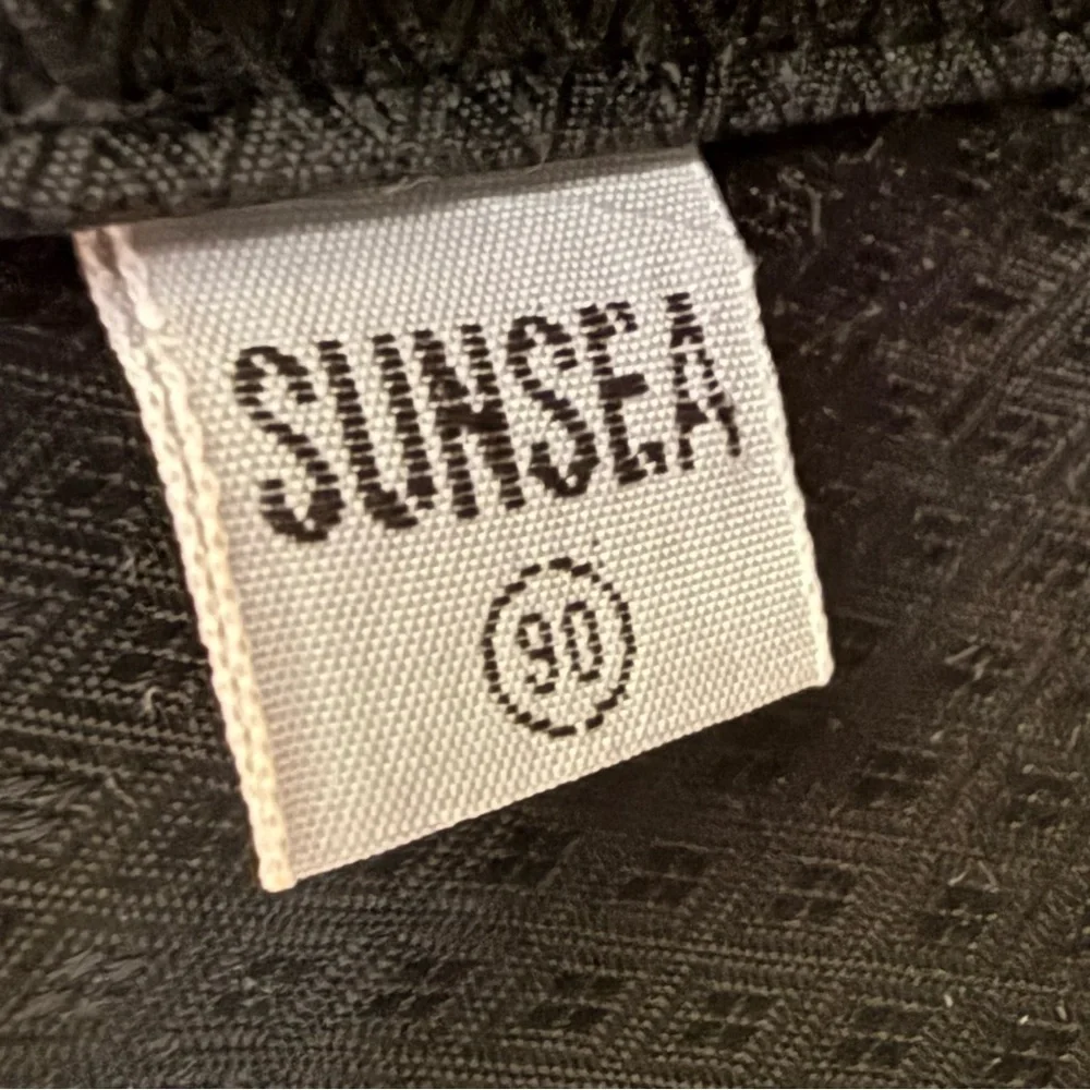 Sunsea Vintage Black Eel Skin Top Handle Crossbody 90s Structured Frame Bag